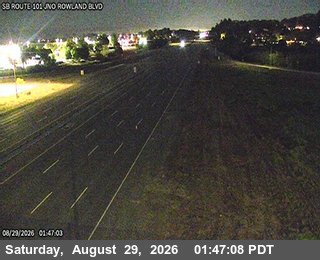 TVE88 -- US-101 : AT ROWLAND BL live camera view