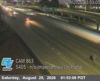 I-405 : (863) n/o Imperial Hwy On-Ramp live camera view