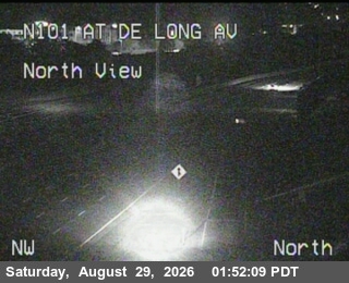TVE89 -- US-101 : AT DE LONG AVE live camera view