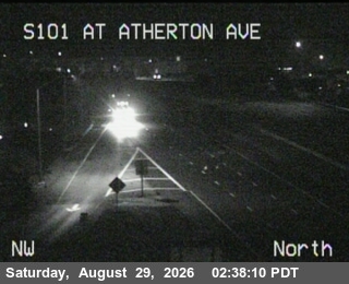 TVE91 -- US-101 : AT ATHERTON AVE live camera view
