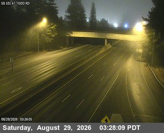 TV128 -- US-101 : AT TODD ROAD live camera view
