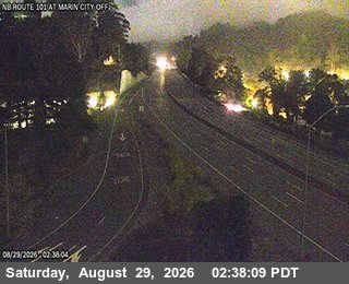 TVE74 -- US-101 : AT MARIN CITY OFR live camera view