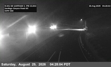 SR-241 : (298) 900 Meters NO Santiago 1 Canyon Road Overcross live camera view