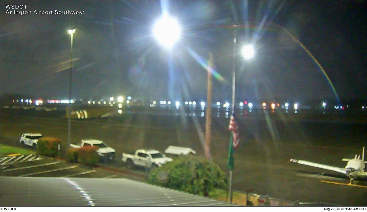 Arlington Municipal Airport Southwest live camera view