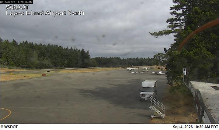 Lopez Island Airport North live camera view