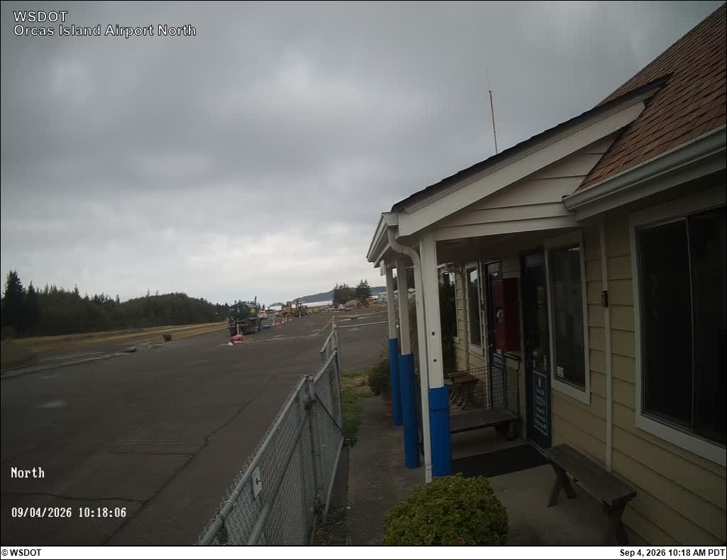 Orcas Island Airport North live camera view