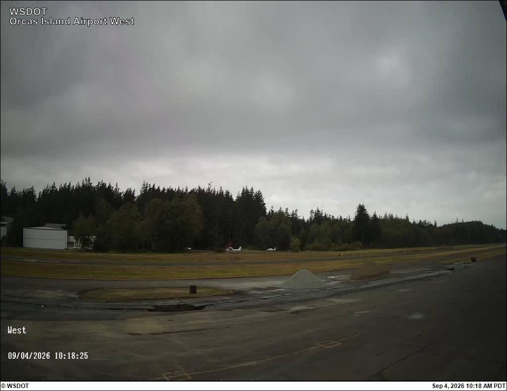 Orcas Island Airport West live camera view
