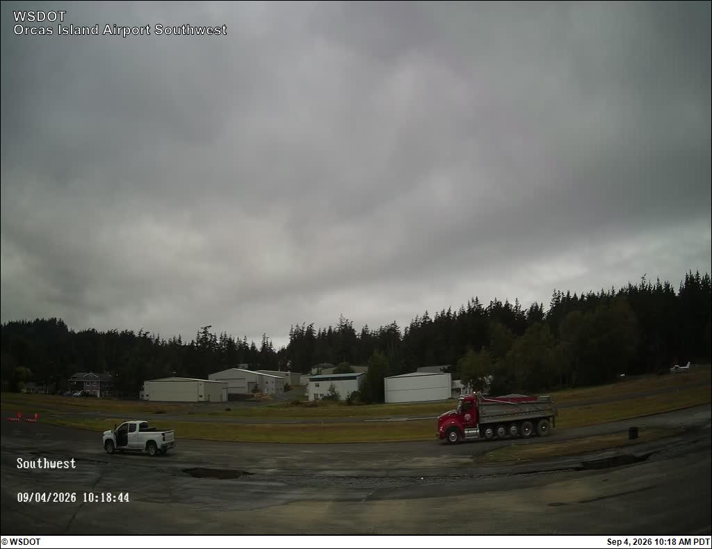 Orcas Island Airport Southwest live camera view