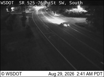 SR 525 at MP 6.9: 76th St SW South - WSF Mukilteo live camera view