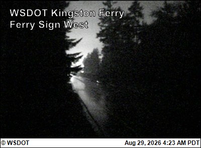 WSF Kingston Ferry Sign West live camera view