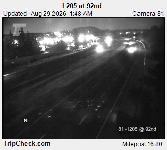 I-205 at 92nd live camera view