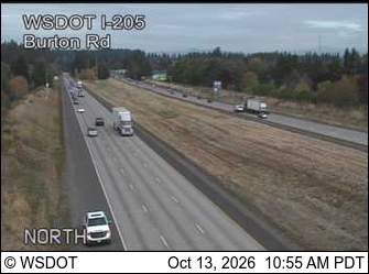 I-205 at MP 29.7: Burton Rd live camera view