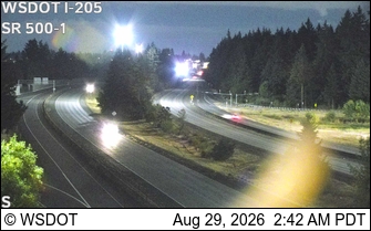 I-205 at MP 30.9: SR 500 Camera 1 live camera view