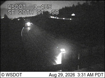 I-405 at MP 11.9: SE 20th St, SB live camera view