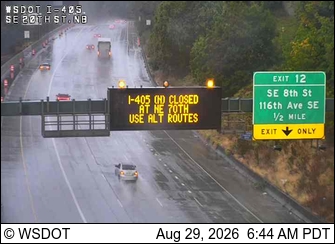 I-405 at MP 12: SE 20th St, NB live camera view