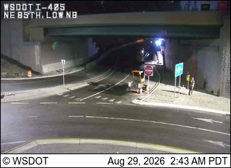 I-405 @ MP 18.1: NE 85th St, SB Ramps live camera view