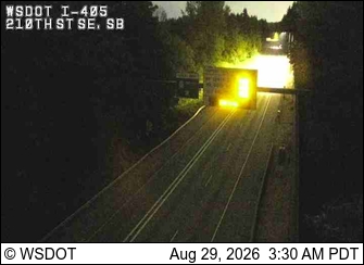 I-405 at MP 27.8: 210th St SE, SB live camera view