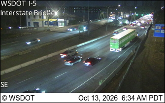 I-5 at MP 0.32: Interstate Bridge live camera view