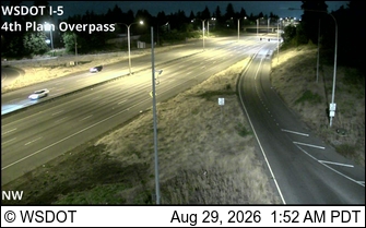 I-5 at MP 1.6: 4th Plain Overpass live camera view