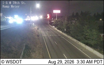 I-5 at MP 4.2: 78th St. Ramp meter live camera view