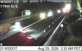 I-5 at MP 9.1: S of 179th St live camera view