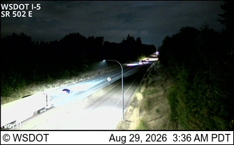 I-5 NB at MP 11.6: SR 502 on ramp live camera view