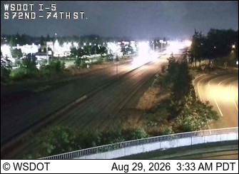 I-5 at MP 129.6: S 72nd/74th St live camera view