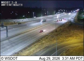 I-5 at MP 131.8: S 38th St looking South live camera view