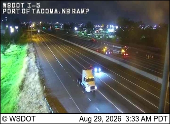 I-5 at MP 136.6: Port of Tacoma Rd live camera view