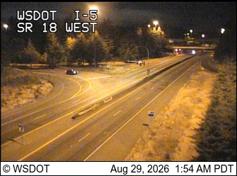 I-5 at MP 141.9: SR 18 Interchange, W live camera view
