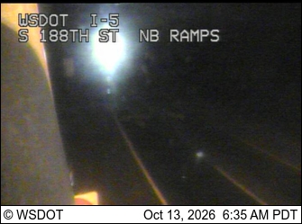 I-5 at MP 152: S 188th St NB Ramps live camera view