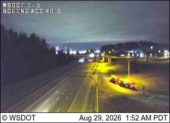 I-5 at MP 157.8: Boeing Access Rd, S live camera view