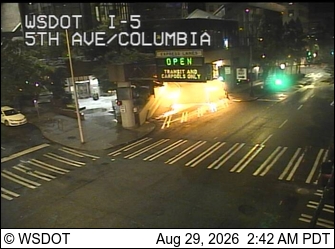 I-5 at MP 165.4: 5th Ave/Columbia live camera view