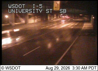 I-5 at MP 165.7: University St, SB live camera view