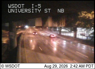 I-5 at MP 165.8: University St, NB live camera view