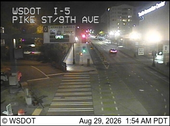 I-5 at MP 165.9: Pike St/9th Ave live camera view