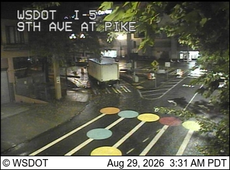 I-5 at MP 165.9: 9th Ave at Pike live camera view