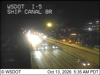 I-5 at MP 168.8: Ship Canal Bridge live camera view