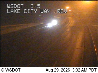I-5 at MP 170.8: Lake City Way Express Lanes live camera view