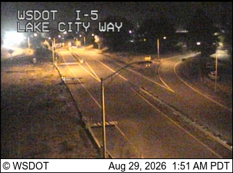 I-5 at MP 170.7: Lake City Way live camera view