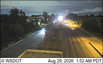 I-5 at MP 184.1: Ash Way live camera view