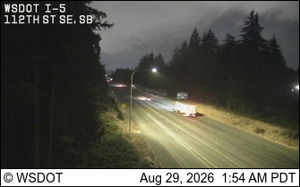 I-5 at MP 187.4: 112th St SW, SB live camera view