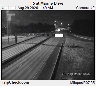 I-5 at Marine Dr. live camera view