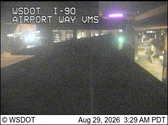 I-90 at MP 2.3: Airport Way, VMS live camera view