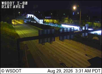 I-90 at MP 3.4: 21st Ave S live camera view