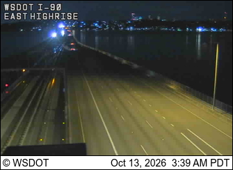 I-90 at MP 5.7: Floating Bridge, East Highrise live camera view