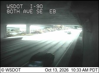 I-90 at MP 7: 80th Ave SE Eastbound live camera view