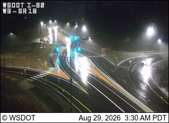 I-90 at MP 25.65: Westbound at SR 18 live camera view