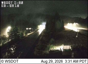I-90 at MP 25.66: Eastbound at SR 18 live camera view