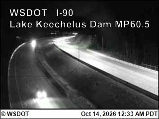 I-90 at MP 60.5 Lake Keechelus Dam live camera view